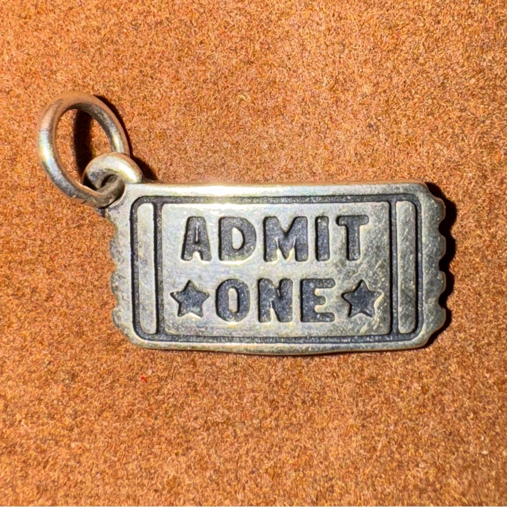 James Avery  RETIRED ADMIT ONE MOVIE TICKET CHARM